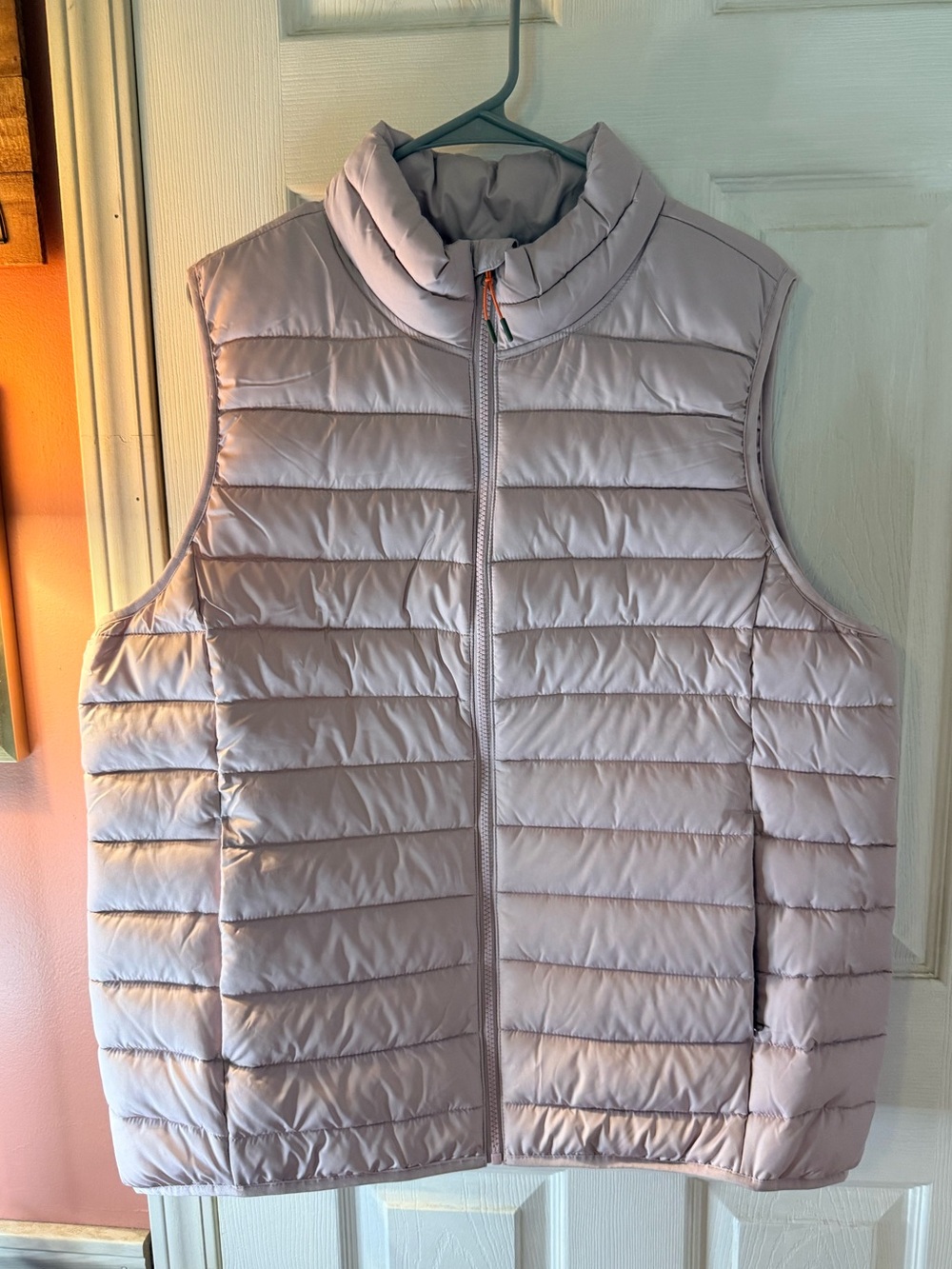Ozark Trail Light Pink Quilted Puffer Vest with Logo, women xl